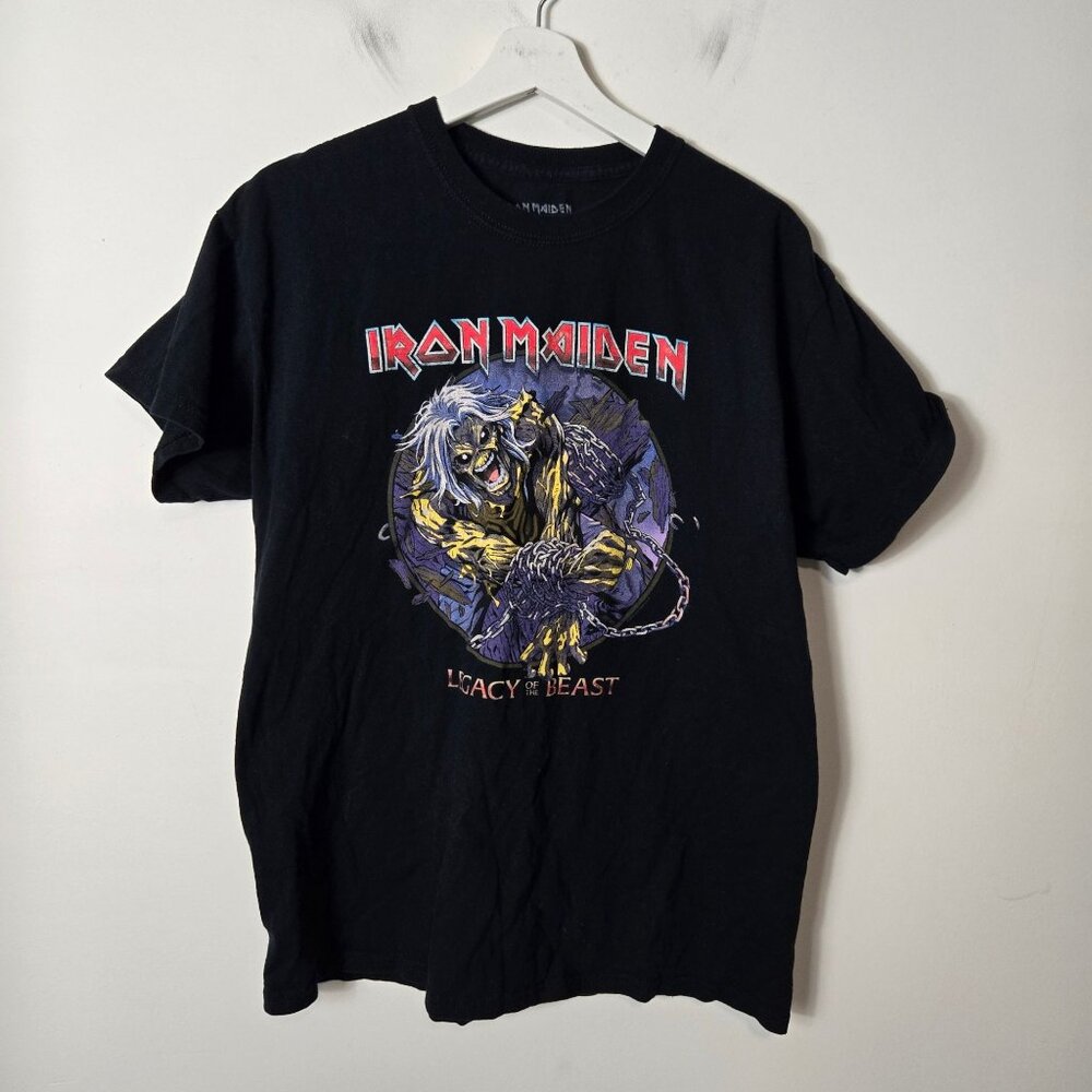 Iron Maiden Legacy of the Beast Graphic Tee Size L Unisex Black
